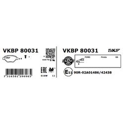 Sada brzdových platničiek kotúčovej brzdy SKF VKBP 80031 - obr. 5