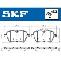 Sada brzdových platničiek kotúčovej brzdy SKF VKBP 80118 - obr. 5