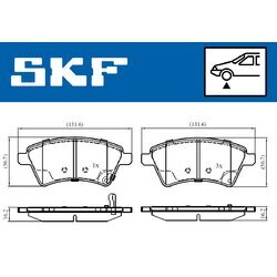 Sada brzdových platničiek kotúčovej brzdy SKF VKBP 80185 A