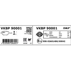 Sada brzdových platničiek kotúčovej brzdy SKF VKBP 90001 - obr. 3