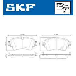 Sada brzdových platničiek kotúčovej brzdy SKF VKBP 90165 - obr. 5