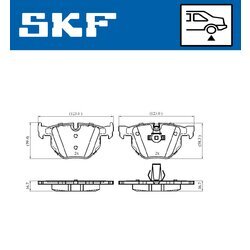 Sada brzdových platničiek kotúčovej brzdy SKF VKBP 90316