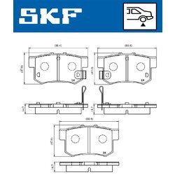 Sada brzdových platničiek kotúčovej brzdy SKF VKBP 90505 A - obr. 2