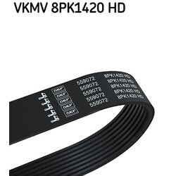 Ozubený klinový remeň SKF VKMV 8PK1420 HD