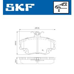 Sada brzdových platničiek kotúčovej brzdy SKF VKBP 80092 E - obr. 2