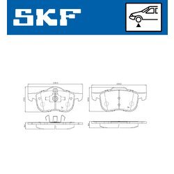 Sada brzdových platničiek kotúčovej brzdy SKF VKBP 80215 - obr. 2