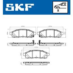 Sada brzdových platničiek kotúčovej brzdy SKF VKBP 80242 A - obr. 2