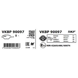 Sada brzdových platničiek kotúčovej brzdy SKF VKBP 90097 - obr. 5