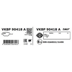 Sada brzdových platničiek kotúčovej brzdy SKF VKBP 90418 A - obr. 1