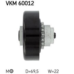 Napínacia kladka rebrovaného klinového remeňa SKF VKM 60012 - obr. 2