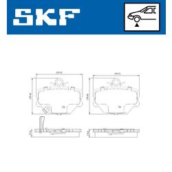 Sada brzdových platničiek kotúčovej brzdy SKF VKBP 80111 A - obr. 6