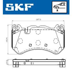 Sada brzdových platničiek kotúčovej brzdy SKF VKBP 80643 E - obr. 2