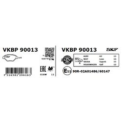 Sada brzdových platničiek kotúčovej brzdy SKF VKBP 90013 - obr. 5