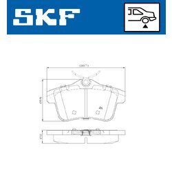 Sada brzdových platničiek kotúčovej brzdy SKF VKBP 90030 - obr. 6