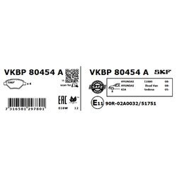 Sada brzdových platničiek kotúčovej brzdy SKF VKBP 80454 A - obr. 2