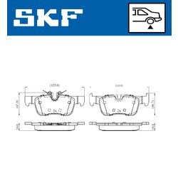 Sada brzdových platničiek kotúčovej brzdy SKF VKBP 90078 - obr. 6