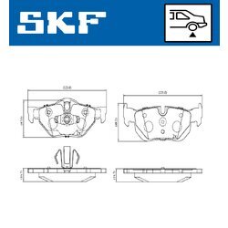 Sada brzdových platničiek kotúčovej brzdy SKF VKBP 90095 - obr. 2