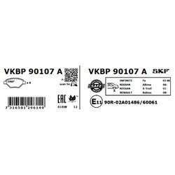 Sada brzdových platničiek kotúčovej brzdy SKF VKBP 90107 A - obr. 5