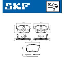 Sada brzdových platničiek kotúčovej brzdy SKF VKBP 90397 A