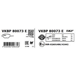 Sada brzdových platničiek kotúčovej brzdy SKF VKBP 80073 E - obr. 4