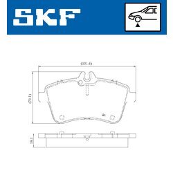 Sada brzdových platničiek kotúčovej brzdy SKF VKBP 80126 - obr. 5
