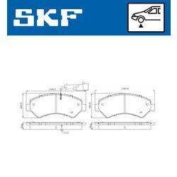 Sada brzdových platničiek kotúčovej brzdy SKF VKBP 80137 E - obr. 2