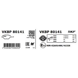 Sada brzdových platničiek kotúčovej brzdy SKF VKBP 80141 - obr. 1