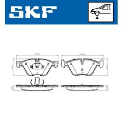 Sada brzdových platničiek kotúčovej brzdy SKF VKBP 80246