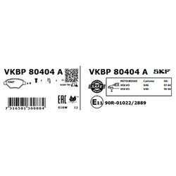 Sada brzdových platničiek kotúčovej brzdy SKF VKBP 80404 A - obr. 1