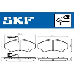 Sada brzdových platničiek kotúčovej brzdy SKF VKBP 80441 E