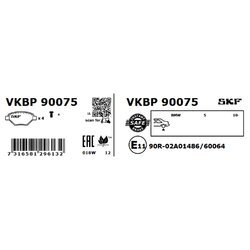 Sada brzdových platničiek kotúčovej brzdy SKF VKBP 90075 - obr. 4