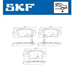 Sada brzdových platničiek kotúčovej brzdy SKF VKBP 90174 A - obr. 6