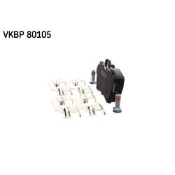 Sada brzdových platničiek kotúčovej brzdy SKF VKBP 80105 - obr. 1