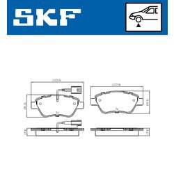 Sada brzdových platničiek kotúčovej brzdy SKF VKBP 80173 E - obr. 2