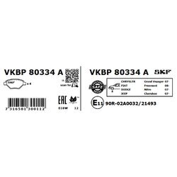 Sada brzdových platničiek kotúčovej brzdy SKF VKBP 80334 A - obr. 1