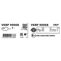 Sada brzdových platničiek kotúčovej brzdy SKF VKBP 90068 - obr. 4