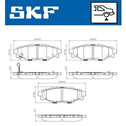 Sada brzdových platničiek kotúčovej brzdy SKF VKBP 91113 A - obr. 2