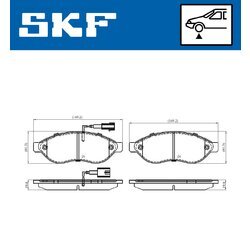 Sada brzdových platničiek kotúčovej brzdy SKF VKBP 80009 E - obr. 4