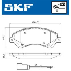 Sada brzdových platničiek kotúčovej brzdy SKF VKBP 80110 E - obr. 2