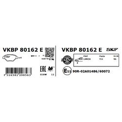 Sada brzdových platničiek kotúčovej brzdy SKF VKBP 80162 E - obr. 1