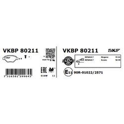 Sada brzdových platničiek kotúčovej brzdy SKF VKBP 80211 - obr. 5