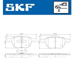 Sada brzdových platničiek kotúčovej brzdy SKF VKBP 80262