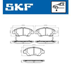 Sada brzdových platničiek kotúčovej brzdy SKF VKBP 80403 A - obr. 2