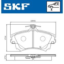 Sada brzdových platničiek kotúčovej brzdy SKF VKBP 80404 A