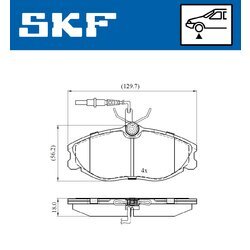 Sada brzdových platničiek kotúčovej brzdy SKF VKBP 80477 E