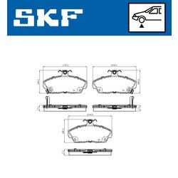 Sada brzdových platničiek kotúčovej brzdy SKF VKBP 80479 A