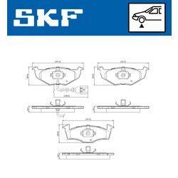 Sada brzdových platničiek kotúčovej brzdy SKF VKBP 81062 E