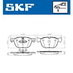 Sada brzdových platničiek kotúčovej brzdy SKF VKBP 80249 - obr. 5