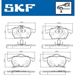 Sada brzdových platničiek kotúčovej brzdy SKF VKBP 80424 A