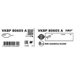 Sada brzdových platničiek kotúčovej brzdy SKF VKBP 80605 A - obr. 1
